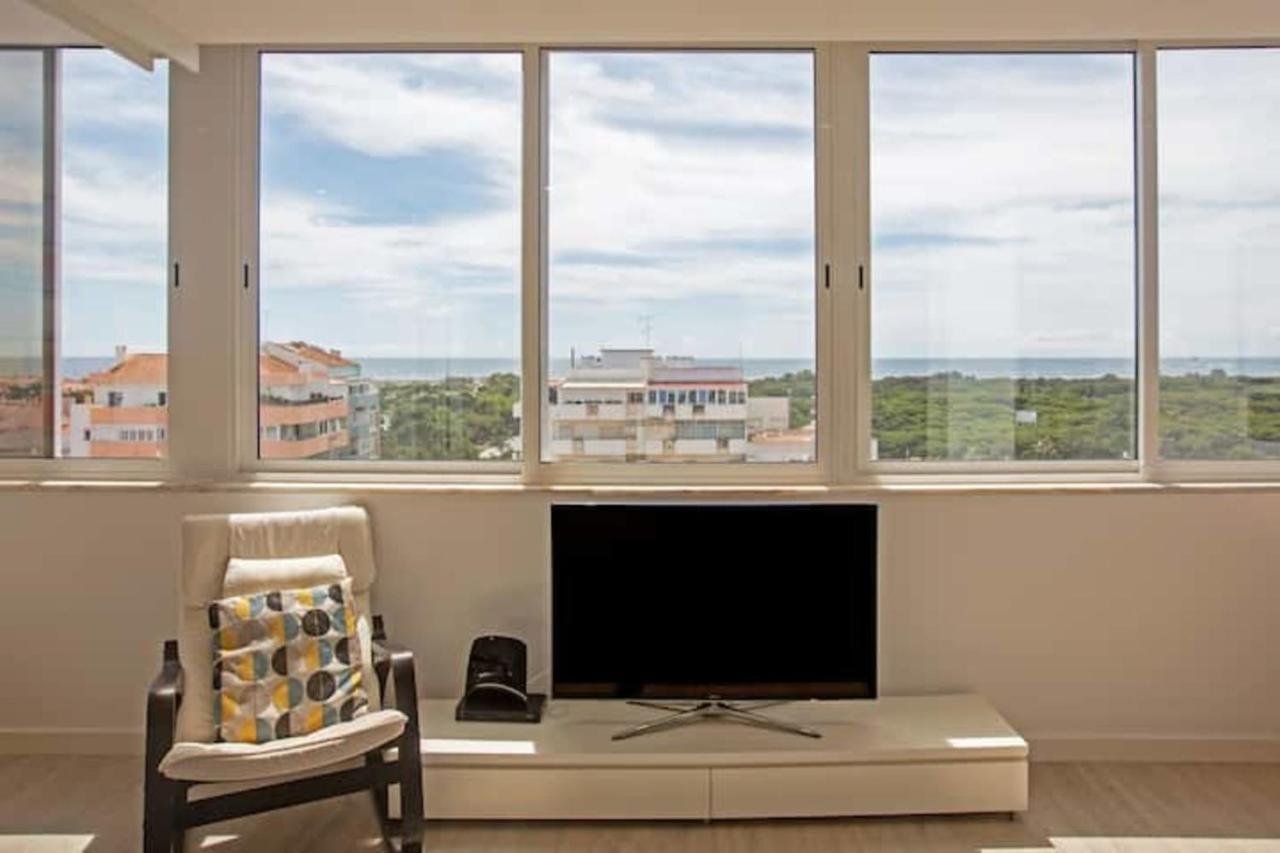 Magnificent 1 Bedroom Apartment With Views Over The Ocean Costa da Caparica Extérieur photo